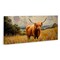 Stupell Industries Highland Cow In Sunshine Canvas, design by Petal Prints Design
